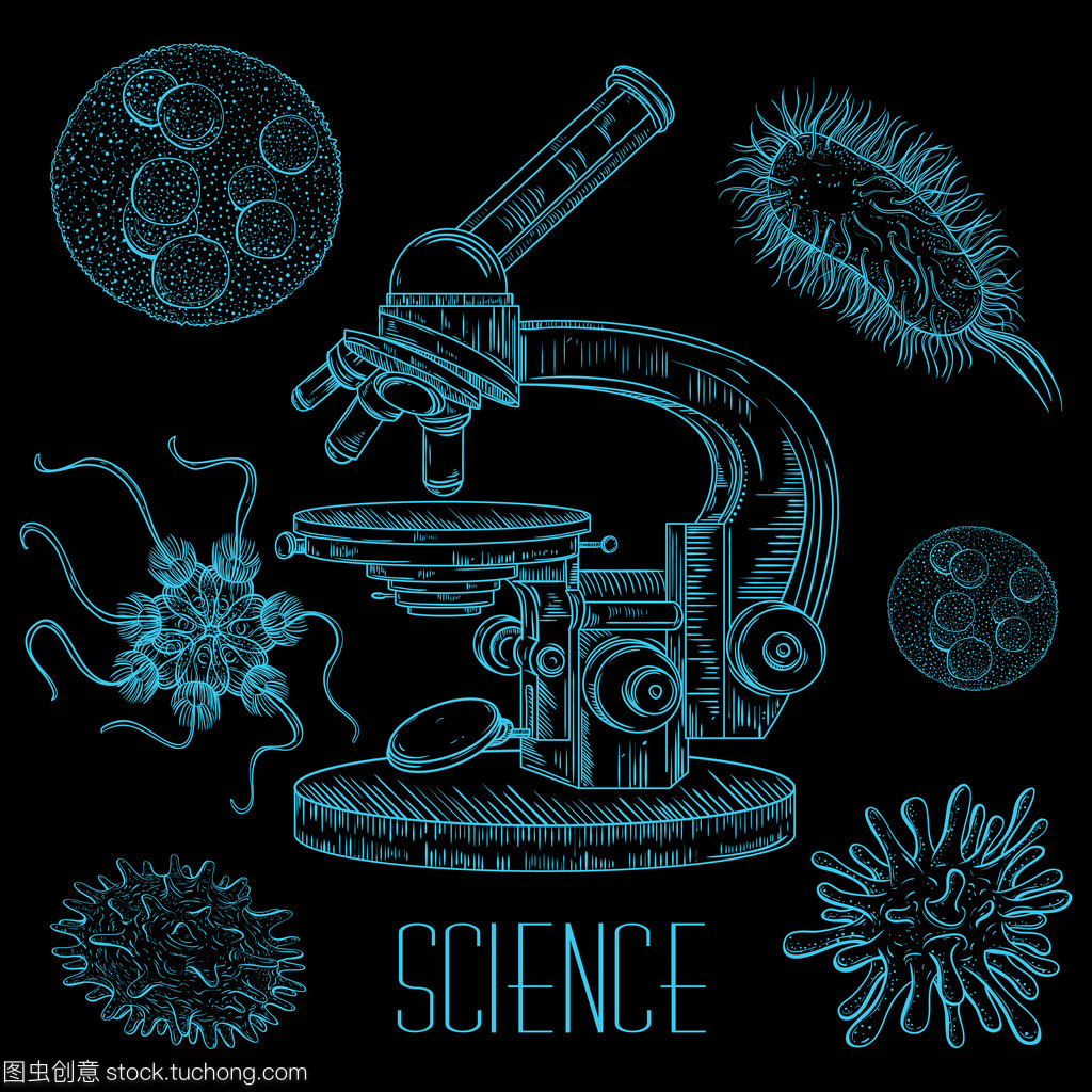 探索微觀世界 手繪線條藝術(shù)下的老式科學(xué)實(shí)驗(yàn)室